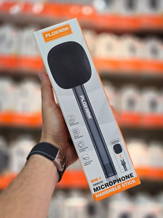 (170 جنيه مصري للقطعة) 5 عصا ميكروفون يدوية طراز PLOKAMA WM-1 (مقبض ميكروفون بعصا عالمي)